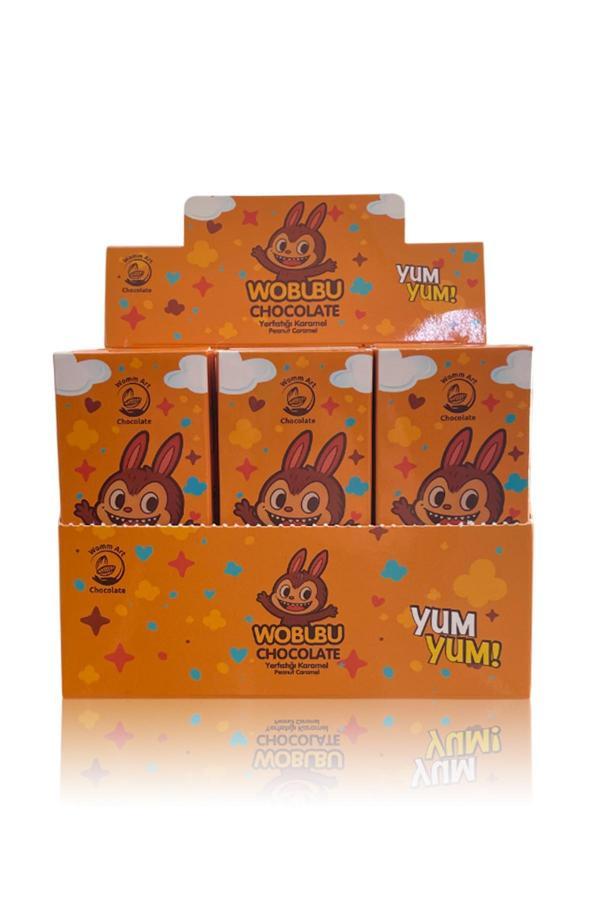 Wobubu Labubu Yerfıstığı Karamelli Çikolata 33gr 12'li - Image 1