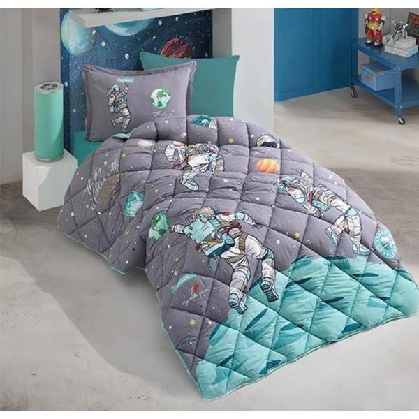 Clasy Ranforce %100 Pamuk Tek Kişilik Uyku Seti (Lastikli Çarşaflı) Space - Image 1