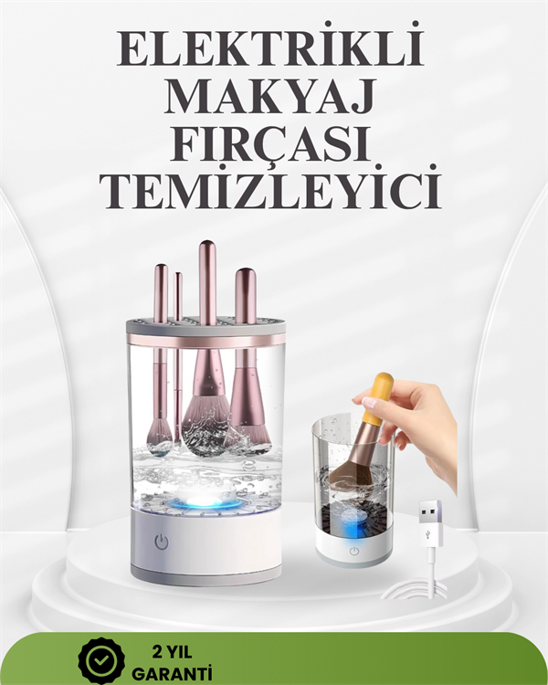 Taşınabilir, Sessiz ve Güçlü Makyaj Fırçası Temizleme Makinesi - Image 1