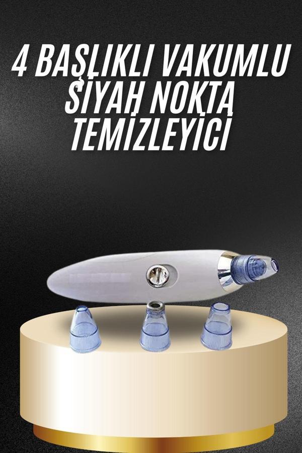 Yeni Nesil Vakumlu Pilli Siyah Nokta ve Yüz Temizleme Cihazı 4 Başlıklı - Image 1