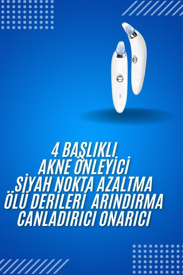 4 Başlıklı Pilli Vakumlu Siyah Nokta Temizleyici Akne Ve Sivilce Önleyici - Image 1