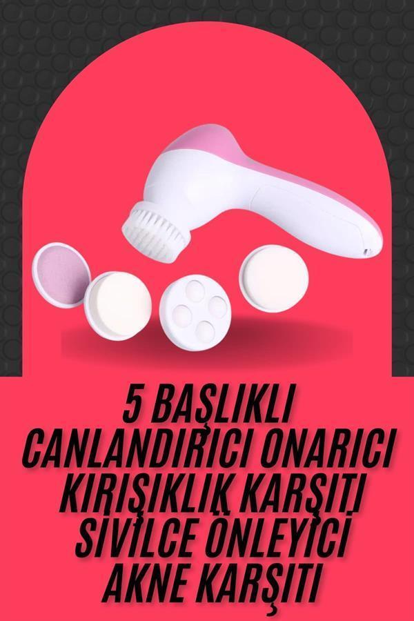 Cilt Temizleme ve Masaj Aleti 5 Başlıklı Akne ve Sivilce Önleyici - Image 1