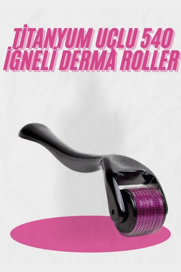 Dermaroller Titanyum 540 Iğneli 1 Mm Saç Kaş Sakal Serum Kullanıma Uygun - Image 1