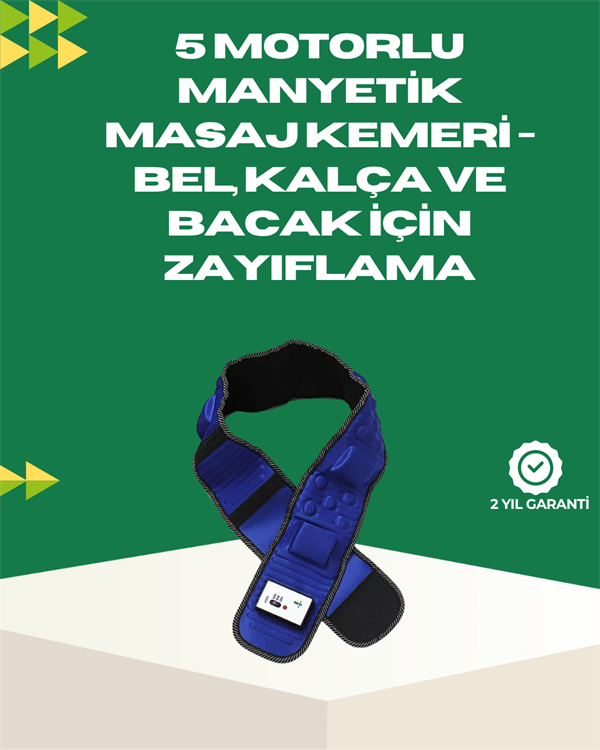 Ayarlanabilir Hız ve Titreşim Modlarına Sahip Manyetik Masaj ve Zayıflama Kemeri - Image 1