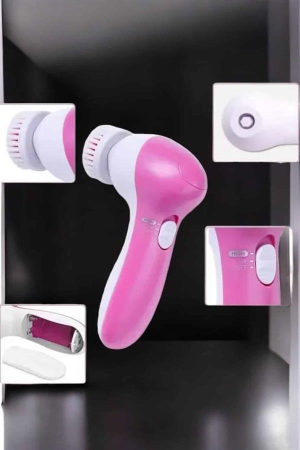 Taşınabilir Yüz Temizleme Cihazı Masaj, Peeling, Temizlik 5 Başlıklı - Image 1