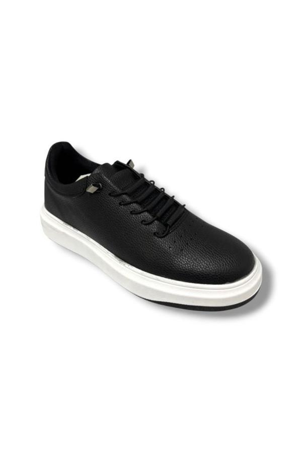 Conteyner 404-26 Deri Anatomik Erkek Ayakkabı Siyah Beyaz - Image 1