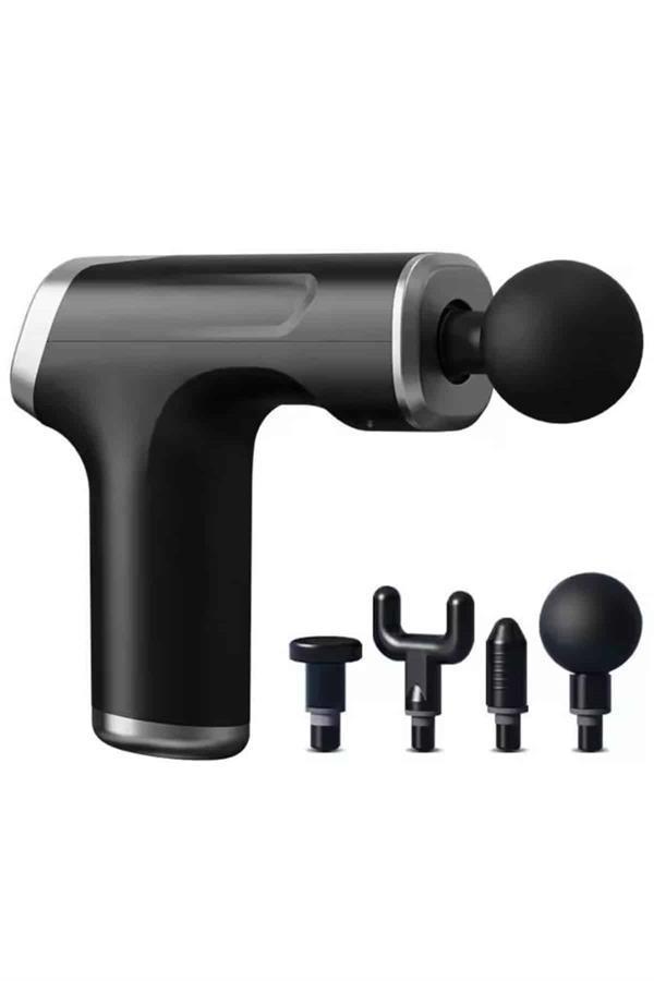 Şarjlı Masaj Tabancası 4 Başlıklı Mini Masaj Tabancası ve Masaj Aleti - Image 1