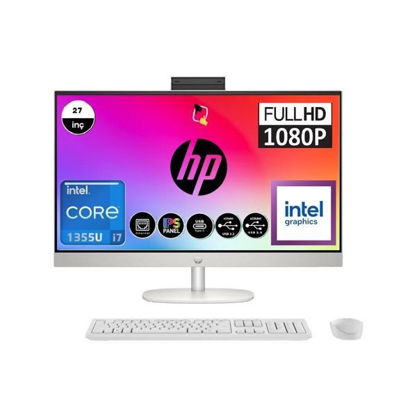27-CR0003NT 898B3EA Intel Core I7-1355U 32GB 512GB SSD 27'' Fullhd Freedos Beyaz All In One Bilgisayar +Snertech - Image 1