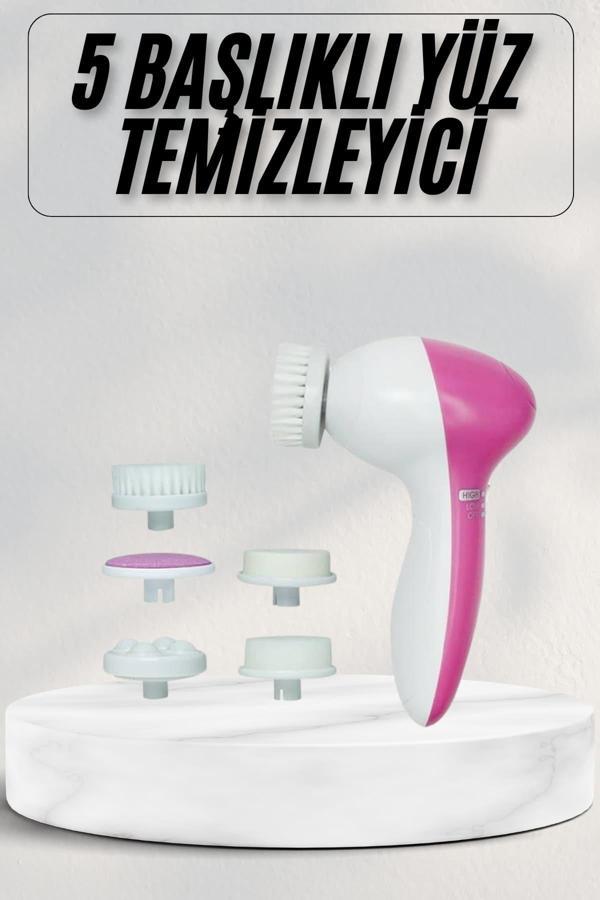 Cilt Temizleme ve Masaj Aleti 5 Başlıklı Akne ve Sivilce Önleyici - Image 1