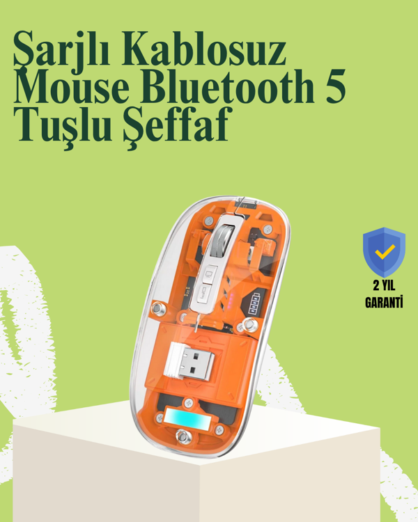 Kablosuz, Sessiz, Ergonomik ve Şarjlı Fare - Gelişmiş Çoklu Cihaz Desteği - Image 1