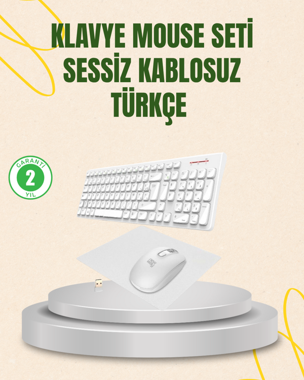 Kablosuz Klavye ve Mouse Seti - Ergonomik Tasarım, Sessiz Kullanım, Geniş Uyumluluk - Image 1