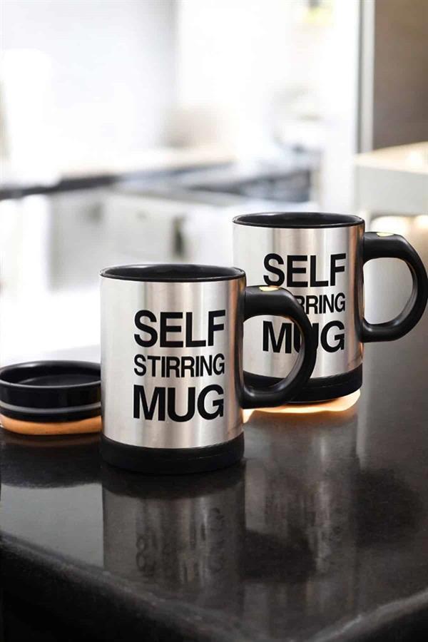 Yazılı Mug Kupa Karıştırıcı Özelliği Ve Paslanmaz Çelik - Image 1