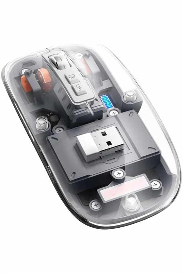 Kablosuz Mouse Fare Şarjlı Bluetooth Wireless Çift Modlu Sessiz - Image 1
