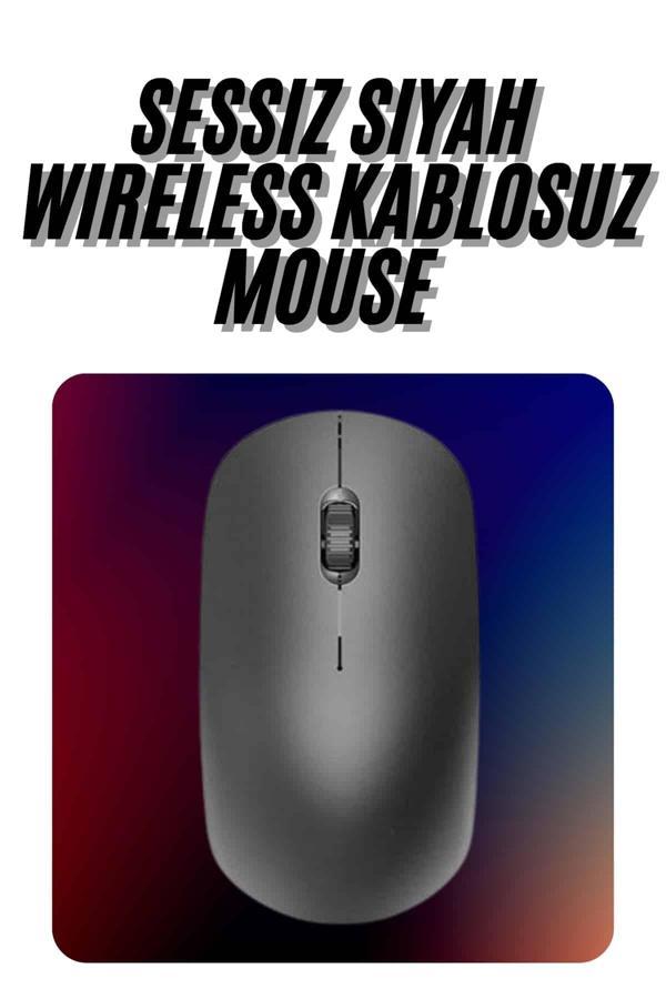 Kablosuz Bağlantı Yüksek Hassasiyetli Kablosuz Wireless Siyah Mouse - Image 1