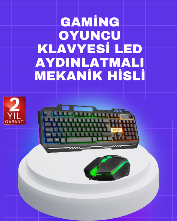 Gaming Klavye Mouse – Çatışmasız Tuş, Hızlı Tepki Süresi - Image 1