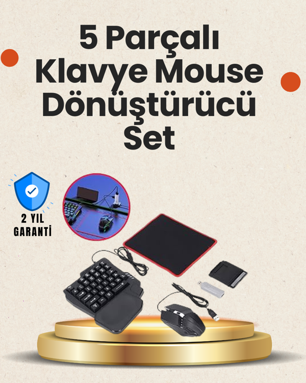 Bluetooth 5.3 Mobil Oyun Klavye Mouse Seti | FPS ve Battle Royale İçin - Image 1