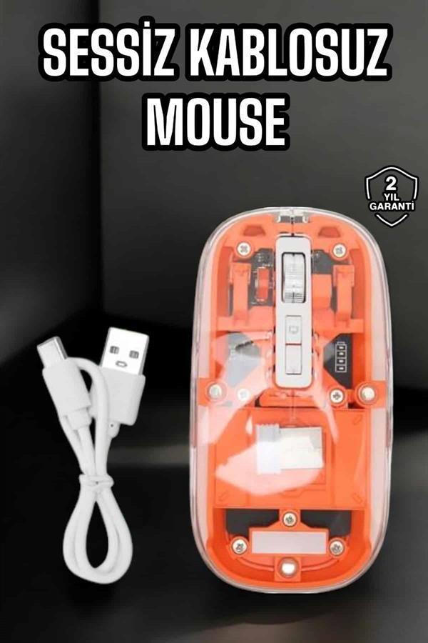 Kablosuz Mouse Fare 5.0 Bluetooth Bağlantılı USB Girişli - Image 1
