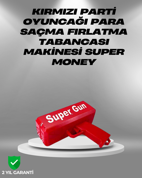 Dolar Boyutunda Kâğıt Atışı Yapan Pil ile Çalışan Oyuncak Tabanca - Image 1