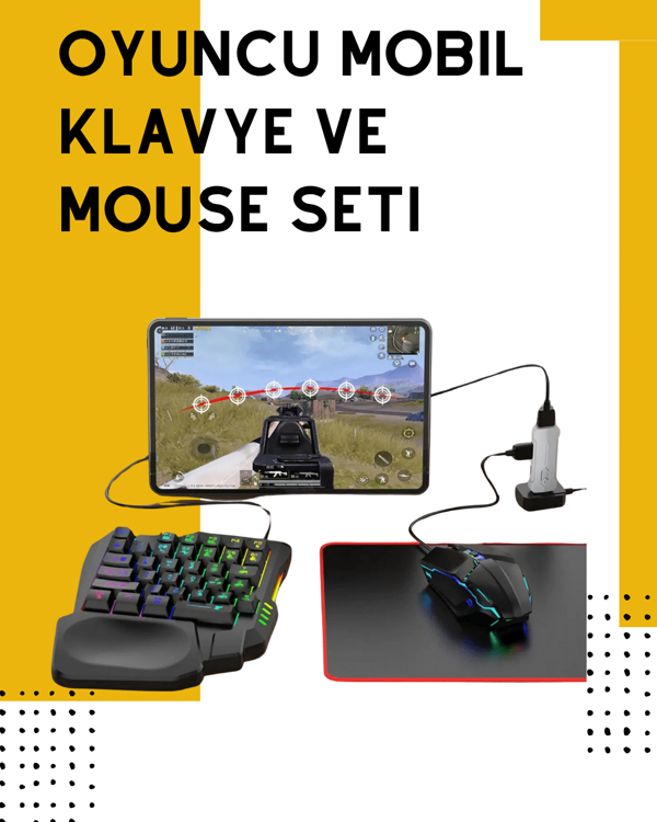 Tak-Çalıştır Mobil Oyun Ekipmanları Seti – Klavye Mouse Dahil - Image 1