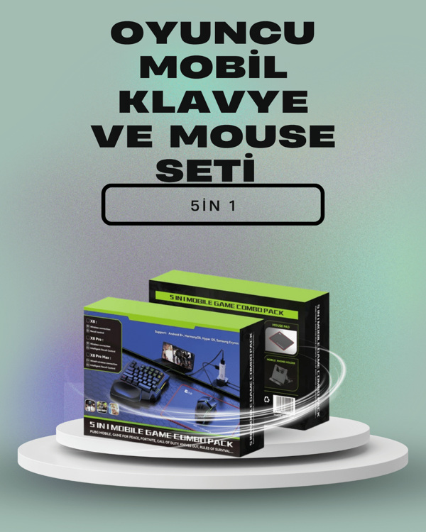 Mobil Oyunlar için Klavye, Mouse ve Dönüştürücü Seti - Image 1
