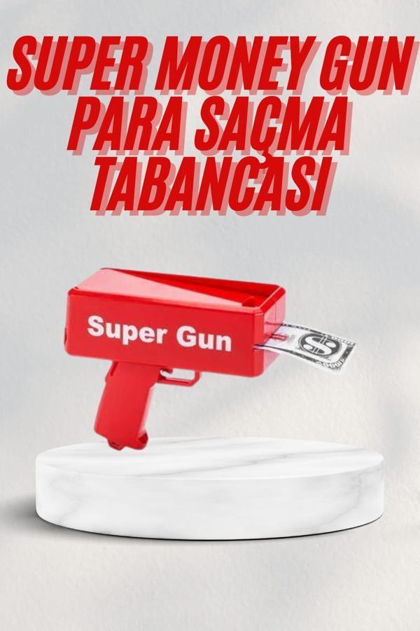 Kırmızı Parti Oyuncağı Para Saçma Fırlatma Tabancası Makinesi Super Money - Image 1