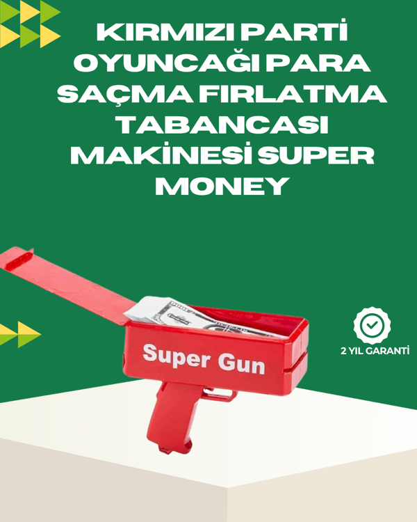 Elektrikli Money Gun Oyuncak Parti Tabancası - Image 1