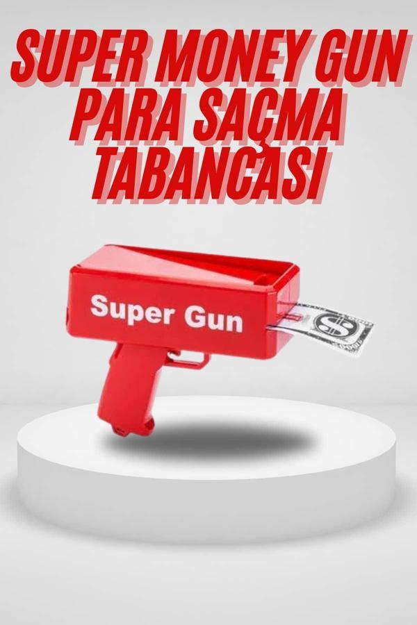 Para Saçma Tabancası Kırmızı Para Fırlatma Oyuncağı Parti Eğlencesi - Image 1