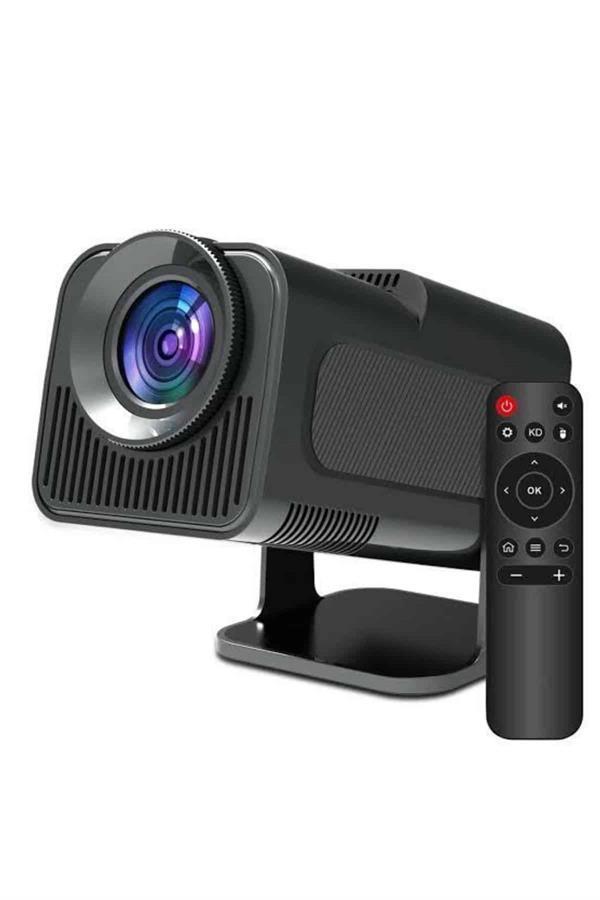 Android Projeksiyon Siyah Taşınabilir Sinema Projektörü 4k 1080p Ev Sineması Bluetooth - Image 1