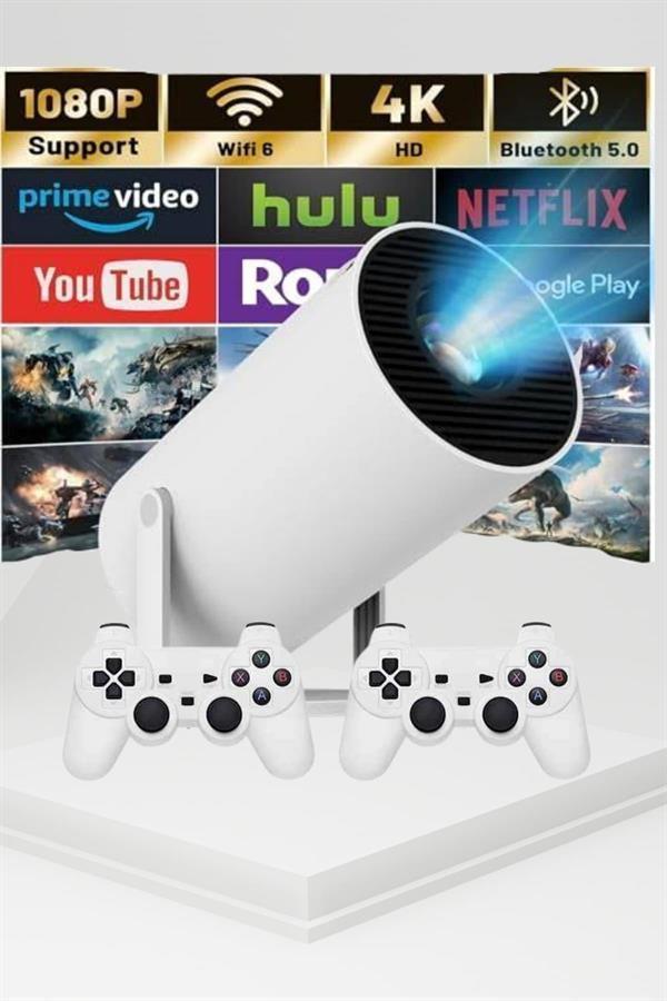 Taşınabilir Android Projeksiyon Ayaklı Çift Kollu 4K Çözünürlüklü Sinema Projeksiyonu - Image 1