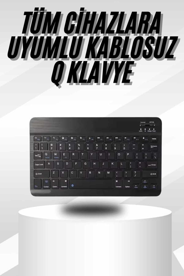 Kablosuz Bluetooth Bağlantılı Taşınabilir Q Klavye Tüm Cihazlara Uyumlu - Image 1
