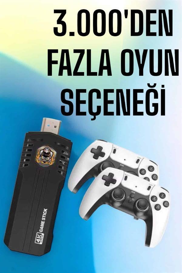 8K Android TV Gme Stick Video Oyun Konsolu Aile Retro 35000 Oyunlu Çift Kollu - Image 1