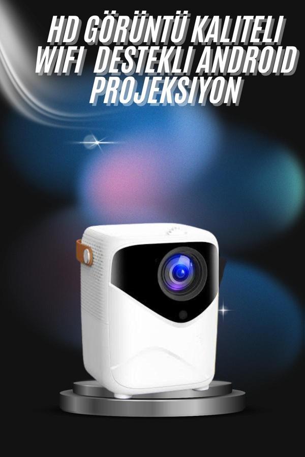 Projeksiyon Ev Sineması Bluetooth 4k HD Kaliteli Görüntü Kumandalı - Image 1