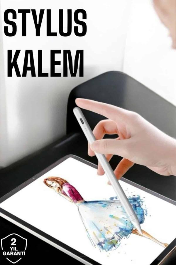 Tablet Kalemi Stylus Pen Dokunmatik Kalem Android Ve İOS Uyumlu Şarjlı - Image 1