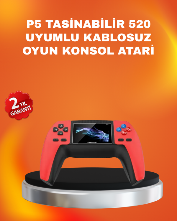 Uzun Pil Ömürlü 520 Oyunlu P5 Retro Konsol - Image 1