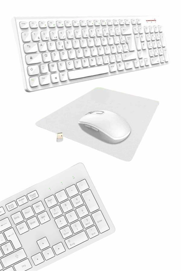 Klavye Mouse Seti Sessiz Kablosuz Türkçe TV  PC Uyumlu - Image 1