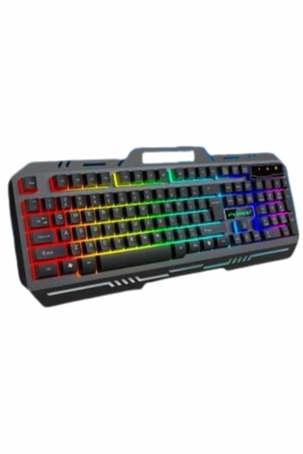 Işıklı Oyuncu Q Klavye Mouse Seti Siyah Gaming Oyuncu Klavye - Image 1