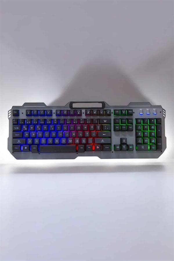 Oyuncu Klavyesi Q Klavye RGB Işıklı Mouse Hediyeli - Image 1