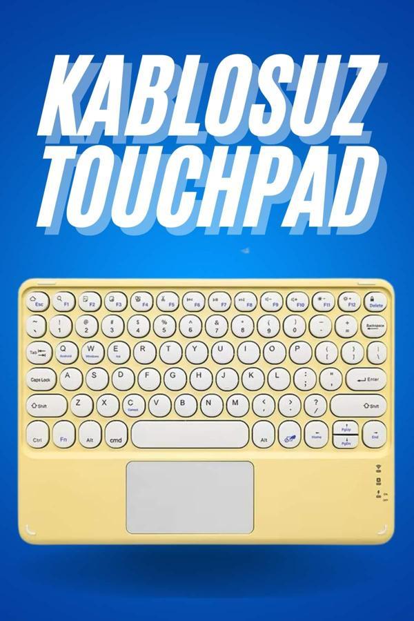 Bluetooth Touchpad Klavye Ultra İnce Taşınabilir Q Klavye - Image 1