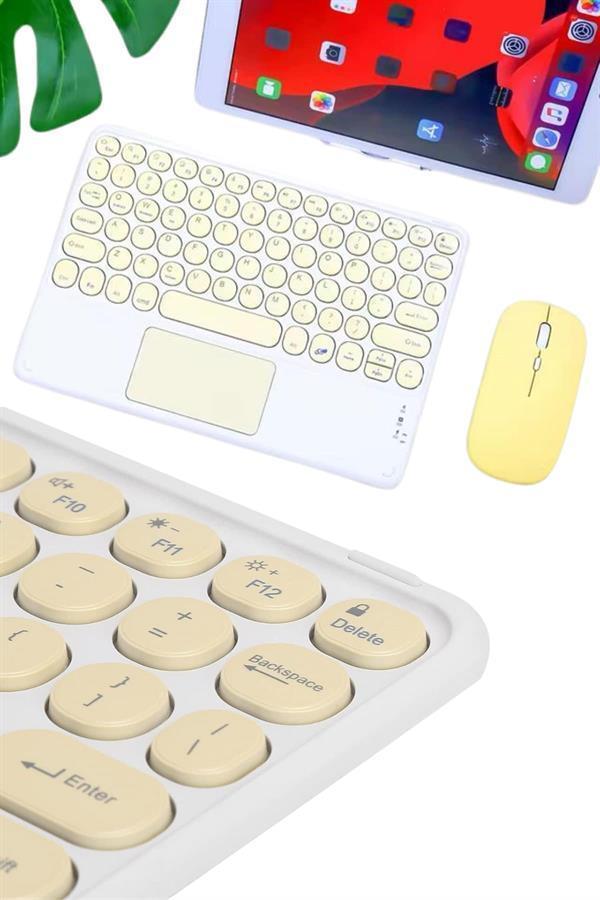 Touchpad Tüm Cihazlara Uyumlu Bluetooth Klavye Touchpad Slim Kablosuz Wifi Q Klavye - Image 1