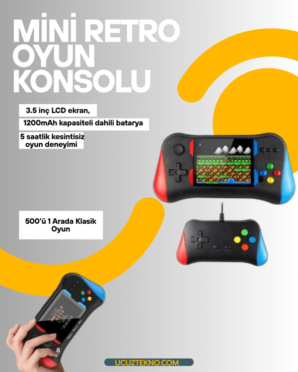 Şarjlı Taşınabilir Oyun Konsolu – X7M Retro Game Box - Image 1