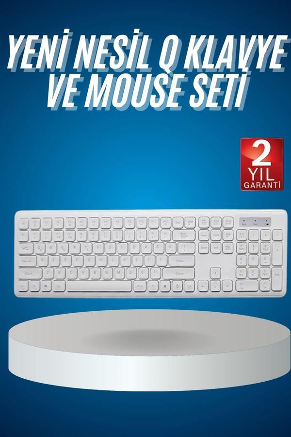 2.4 Ghz Wireless Kablosuz Klavye Mouse Seti Tv Pc Uyumlu - Image 1