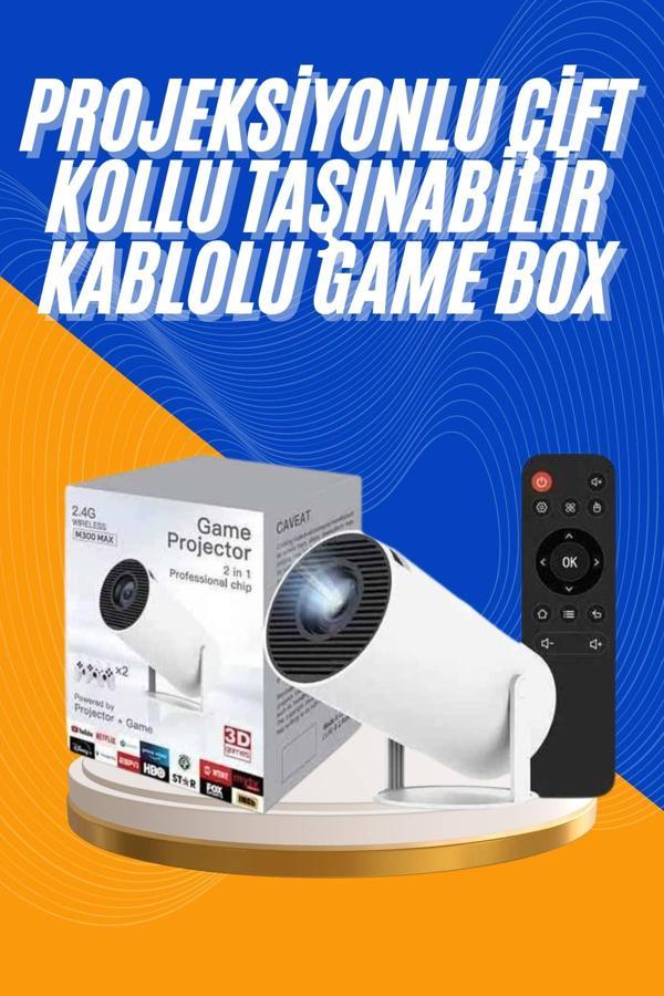 Projeksiyon Cihazı Video Oyun Konsolu 8 GB Hafıza LCD Ekran Kumandalı - Image 1