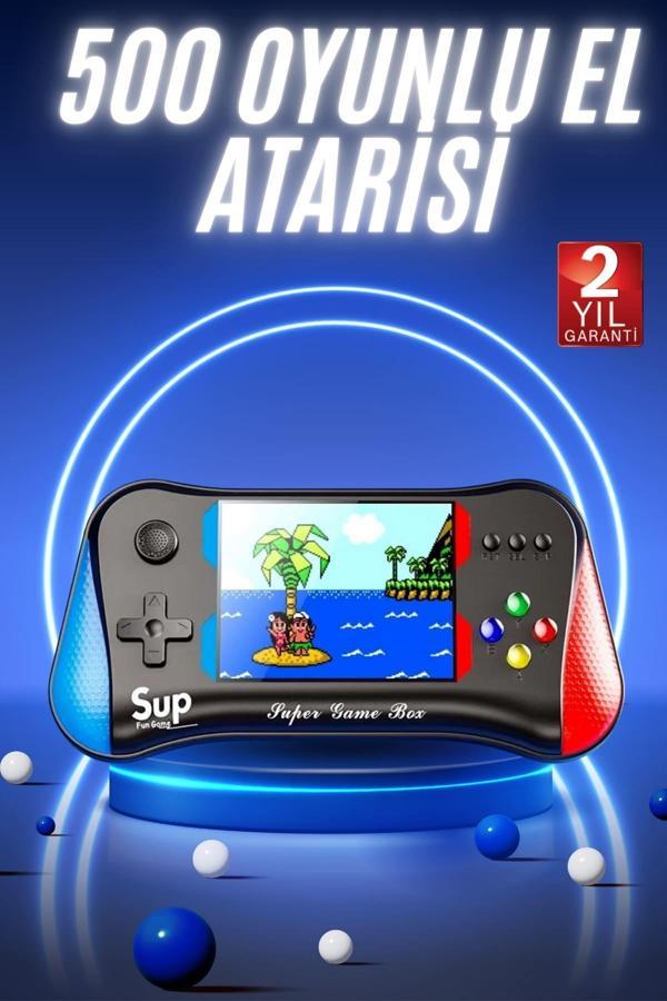 500 Oyunlu Retro Sup Konsolu Taşınabilir Mini Gamepad 3,5 İnç Ekran - Image 1