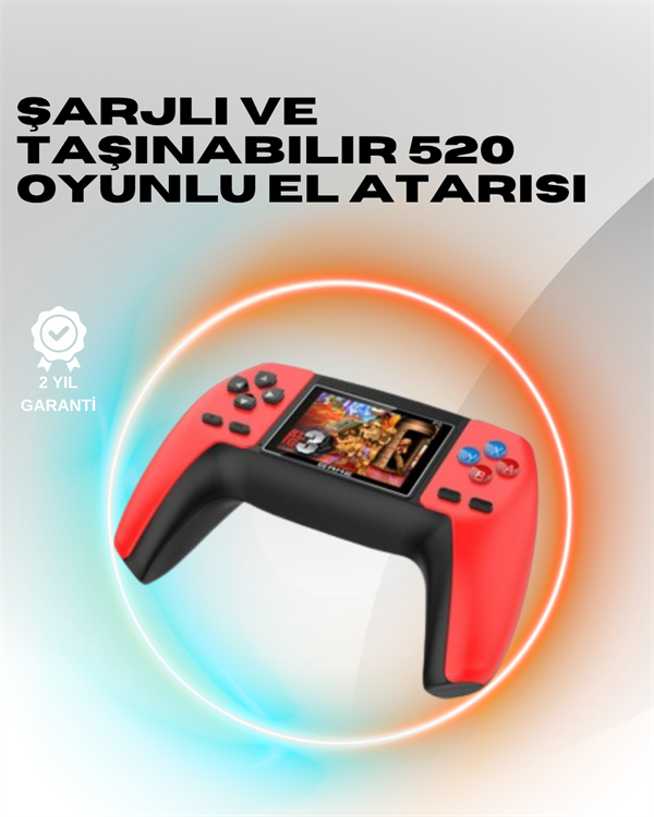 P5 Mini Retro Oyun Konsolu – Tak-Çalıştır, 520 Hazır Oyun, Portatif Kullanım - Image 1