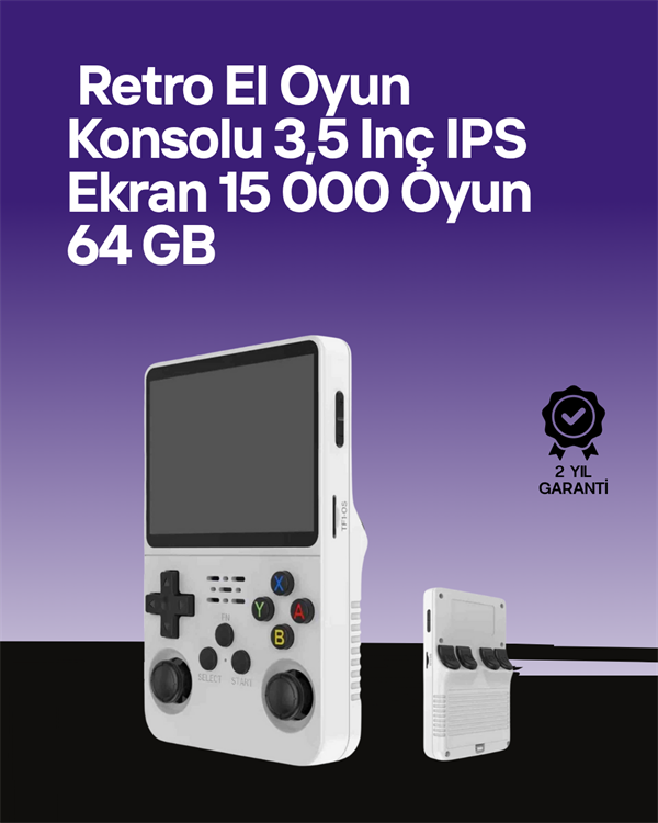 R36S 64 GB Retro Oyun Konsolu – Çoklu Emülatör Desteği, Linux Tabanlı Açık Sistem - Image 1
