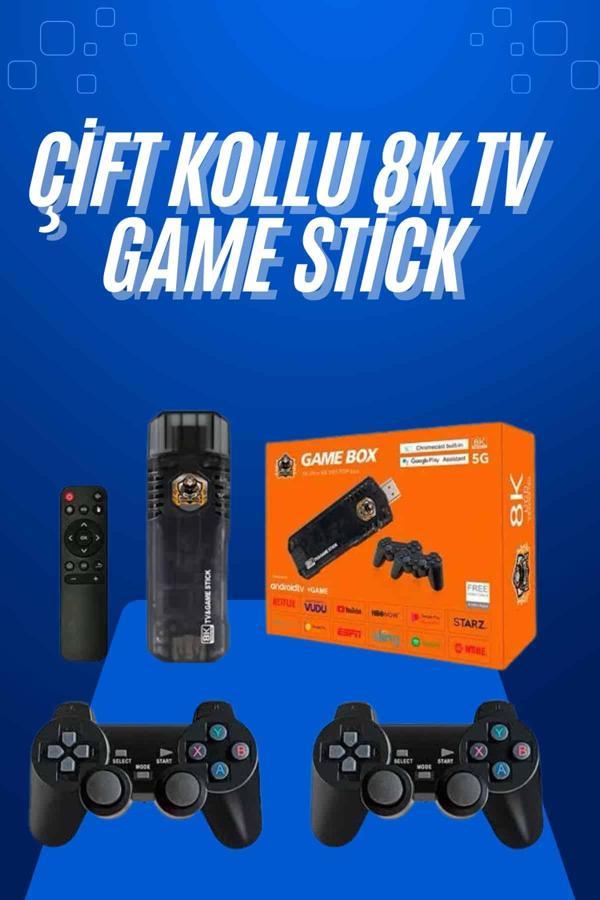 Game Stick Çift Oyun Konsolu Smart TV Game Box 8k Ultra HD 64 Gb - Image 1