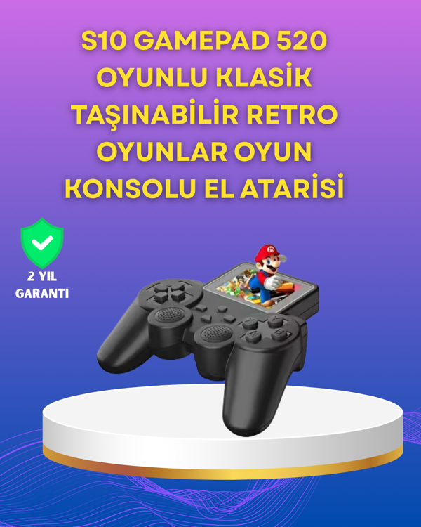 2.4 İnç HD Renkli Ekranlı 500-in-1 Taşınabilir Retro Oyun Konsolu, Kablolu TV Bağlantısı ve Uzun Pil - Image 1