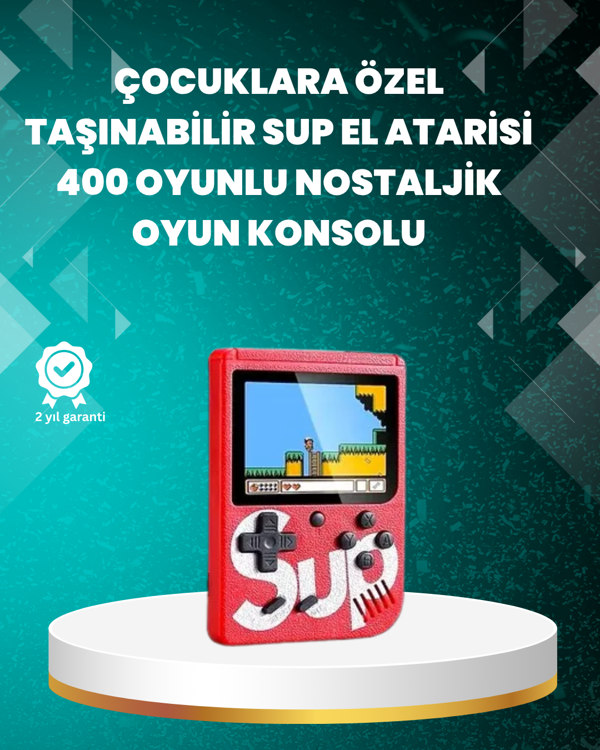 Şarjlı Taşınabilir El Oyun Konsolu 400 Oyun - Image 1