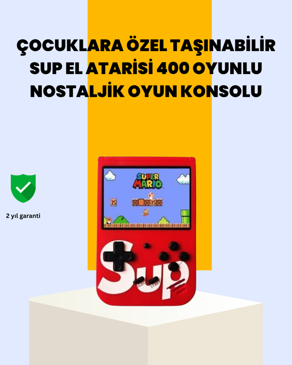 Çocuklar İçin 400 Retro Oyunlu Konsol - Image 1