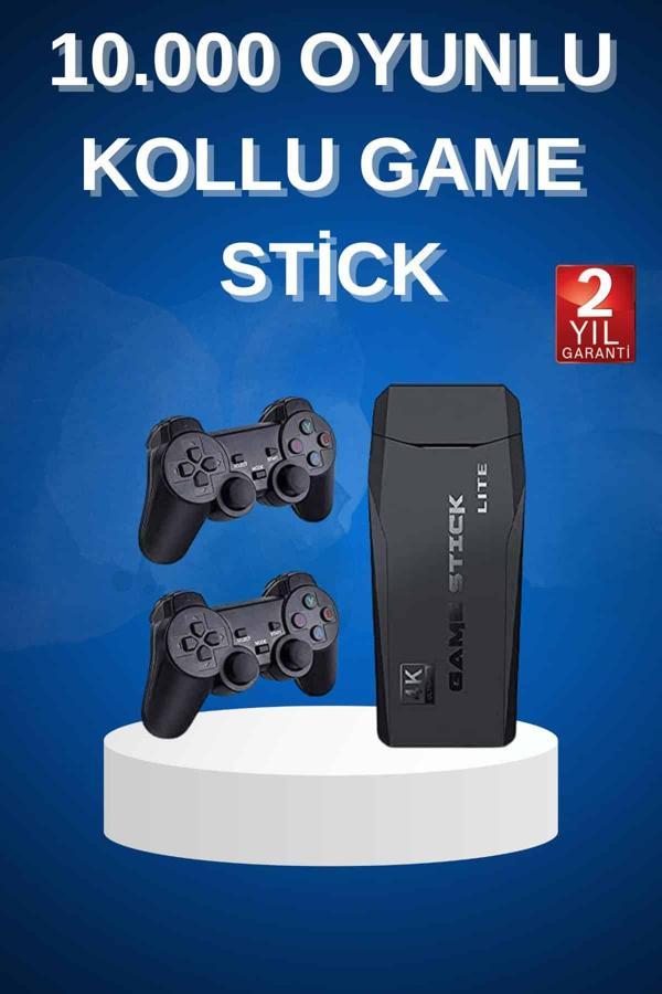 Çift Kollu 2.4g kablosuz Retro 4k Game stick 3500 oyun atari HD Görüntü Kalitesi - Image 1